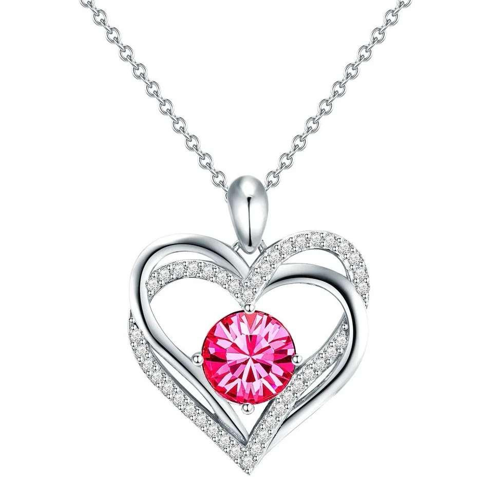 Rafaela Donata Kette Anhänger Sterling Silber Swarovski® pink Zirkonia weiß - Bild 2 von 4