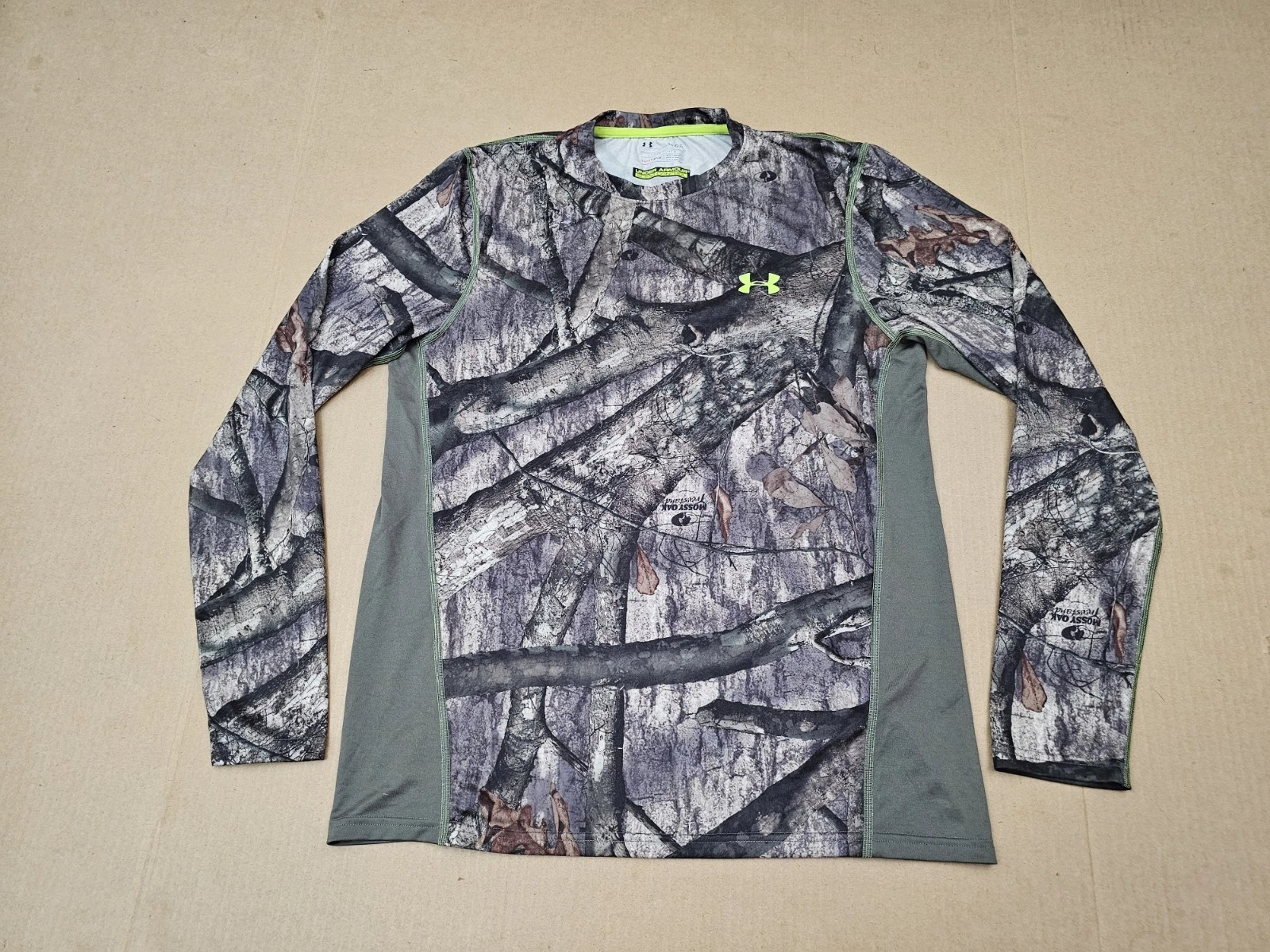 Under Armour Scent Control Mens Large Camo Mossy Oak Long Sleeve Shirt