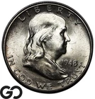 1948-D Franklin Half Dollar, Nice Mint Luster