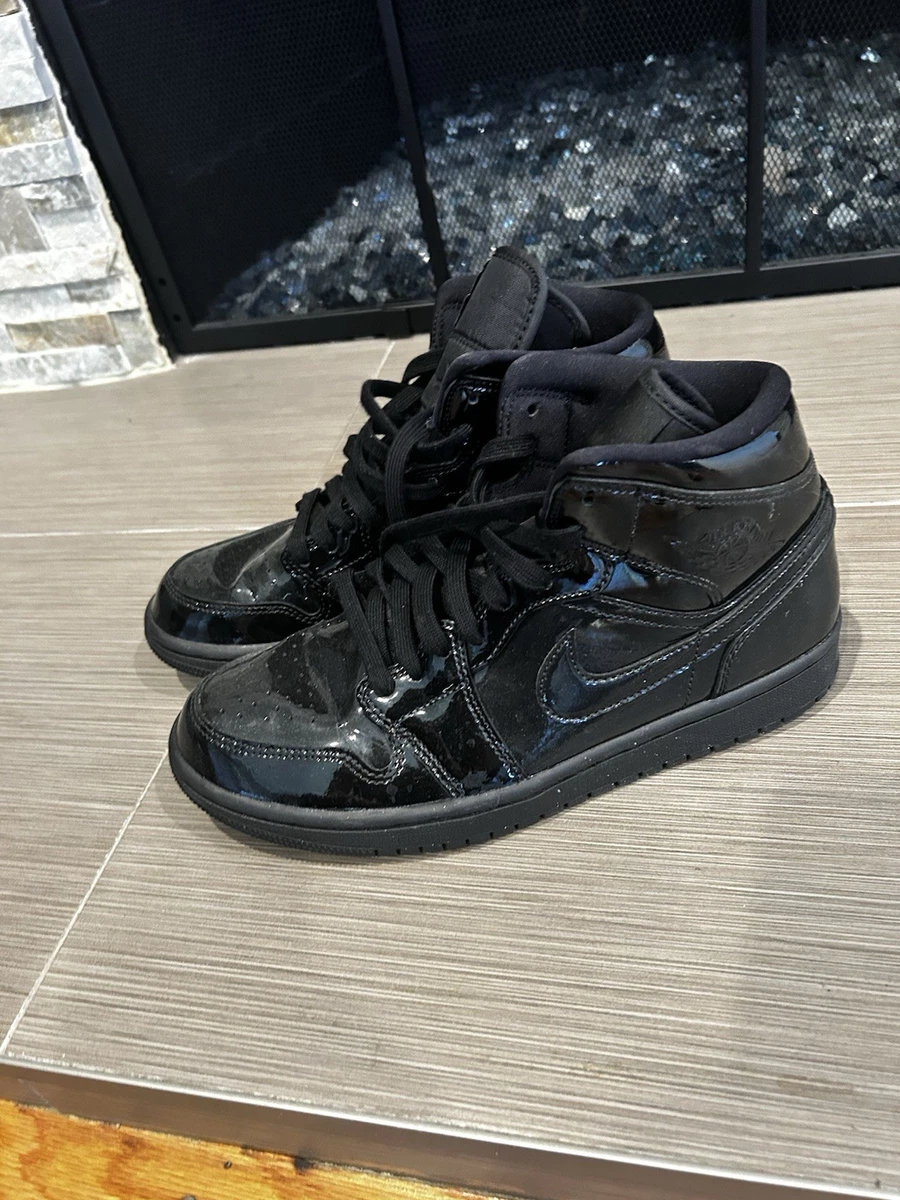 Jordan 1 Patent SE Mid Triple Black W for sale | eBay