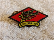 Johnny Lightning Collector Club Pin, Die Cast cars membership pin, 1.5" wide