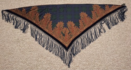 Ralph Lauren 100% Silk Paisley Shawl/Scarf Fringe - Picture 1 of 6