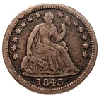 1843 XF Seated Liberty Half Dime 5¢ Silver Better Grade