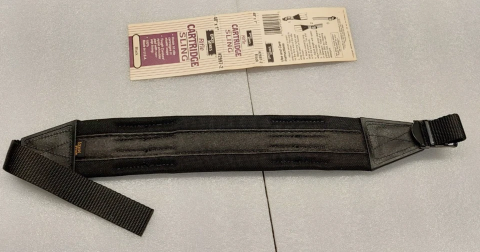 Eslinga acolchada para rifle de 6 cartuchos de nailon negra de colección Tío Mikes 2697-2 - sin giratorios Foto 2 de 2