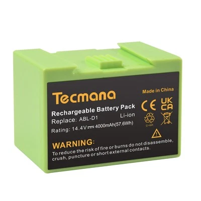 TECMANA 4000mAh 14,4V Akku für iRobot Roomba ABL-D2 ABL-D1 4624864 i8 i7 i6 i4 i3 e5 e6