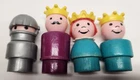 Vintage Fisher Price Little People Castle Pieces King Princess Knight Family Lot