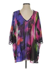 Show Me Your Mumu Women Purple 3/4 Sleeve Blouse S
