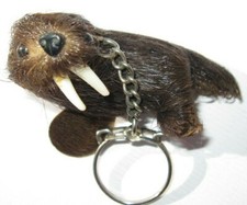 Walrus Fur 1970s Keyring Keychain NEW A5.3 
