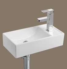 Waschbecken Keramik Aufsatz Wandmontage aufsatzwaschbecken eckig klein 41*21,5