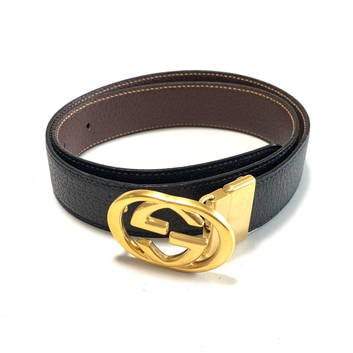 Auth GUCCI - Black Gold Leather Hardware Belt | eBay Auth GUCCI - Black Gold Leather Hardware Belt | eBay