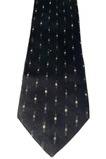 Bergamo New York Men's tie Black with tan  designs handmade in korea  4 X 61