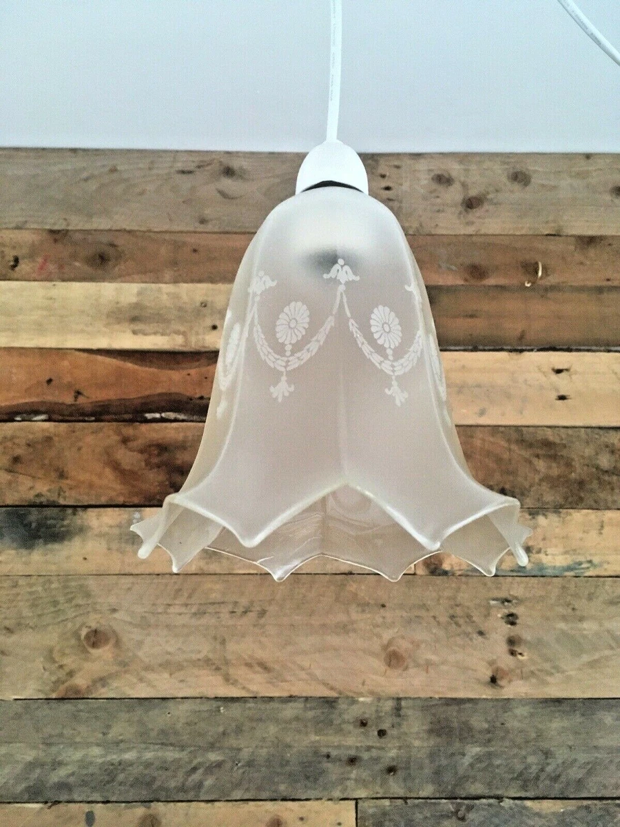 Etched glass sales light shades