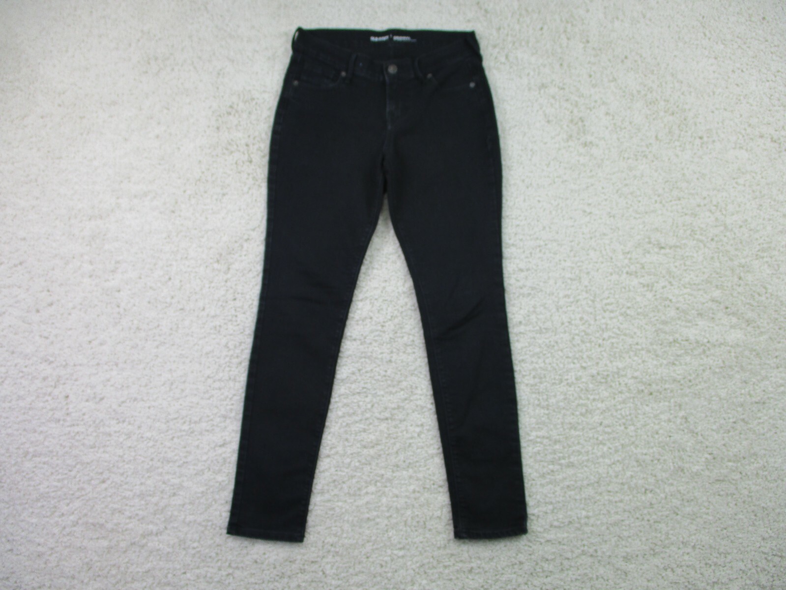 Old Navy Jeans Womens 2 Black Denim Original Mid Rise Stretch Skinny Dark Wash