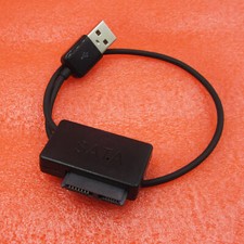 SATA Slimline to USB 2.0 Adapter Cable Laptop CD DVD Rom Drive 7 6 13Pin A2TM