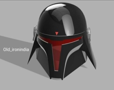 The Mandalorian Black Steel Helmet Cosplay Prop Star Wars Boba Fett Helm Gesc...