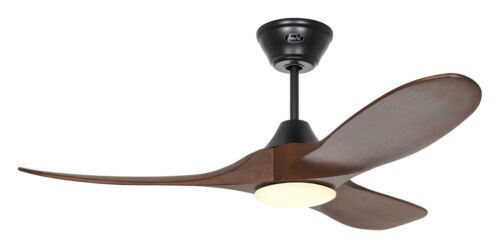 DC Ceiling Fan with Variable LED Remote Control Genuine Black Walnut 122cm-