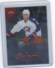 2013 2013-14 FLEER SHOWCASE MARIAN GABORIK ULTRA RED MEDALLION 52/99 34 JACKETS