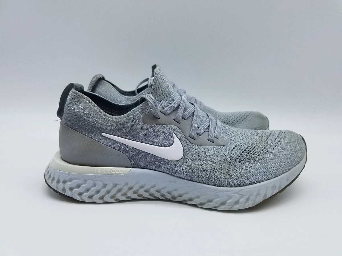 Nike Epic React Flyknit Women s Running Shoes Size 8.5 Gray eBay