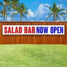 SALAD BAR NOW OPEN Advertising Vinyl Banner Flag Sign LARGE HUGE XXL SIZE
