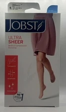 Jobst Ultra Sheer Soft Fit Compression Stockings ~ NATURAL ~ MEDIUM ~ READ
