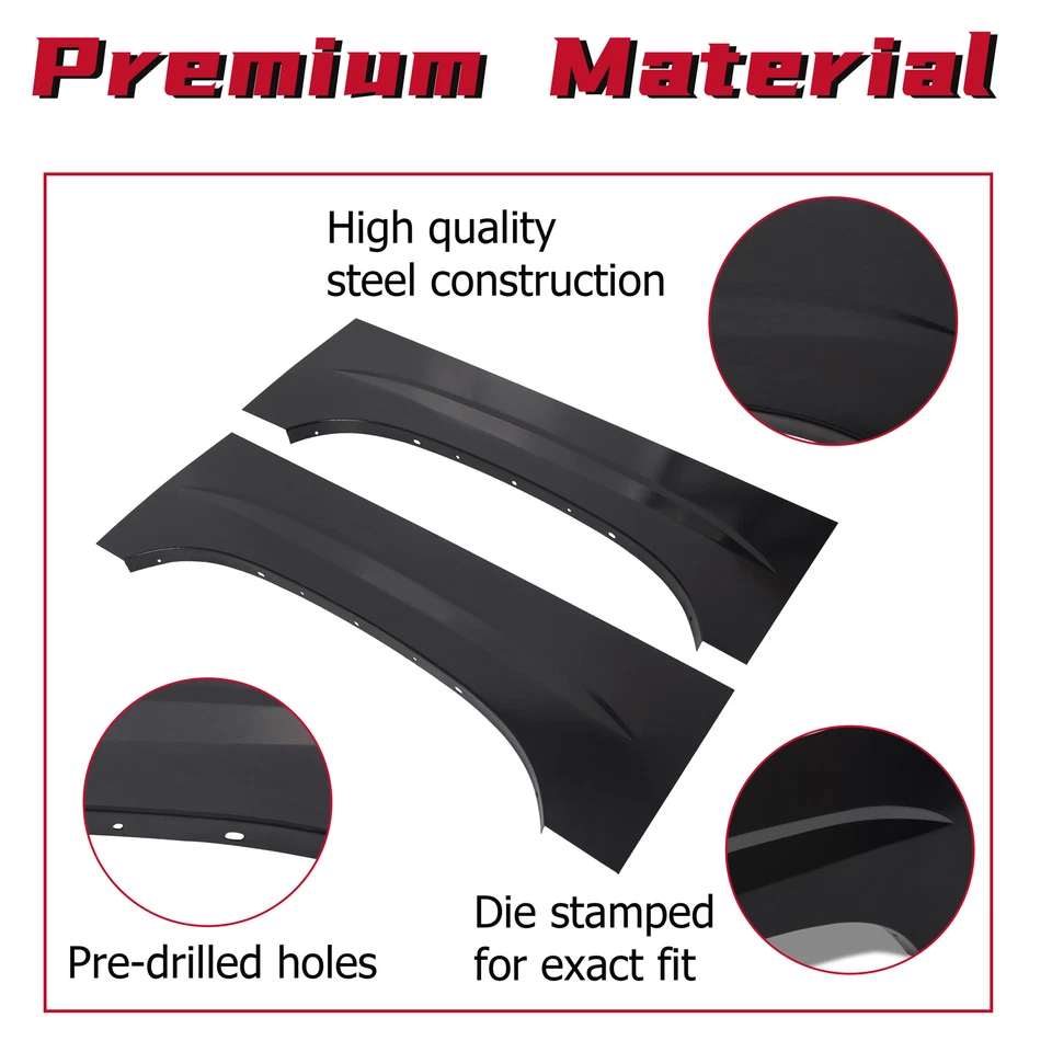 Wheel Arch Repair Panel Upper Rear Pair for 1999-2007 Chevy Silverado GMC Sierra Foto 3 de 4