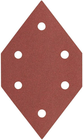 PORTER-CABLE 100 Grit Diamond-Shaped Hook & Loop Profile Sanding Sheets – 5-Pack, Aluminum Oxide, Anti-Clog Coating