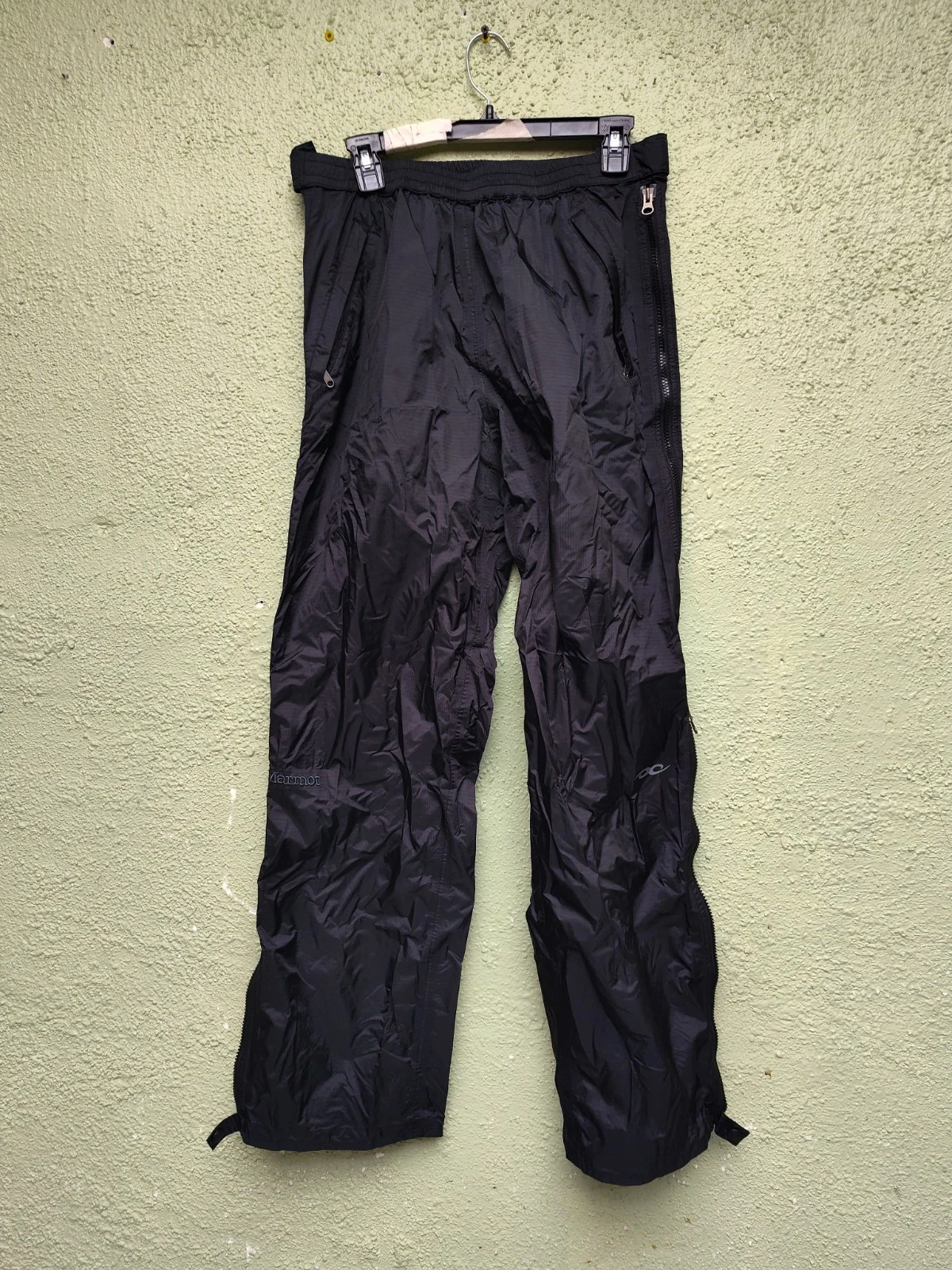 🔥 Marmot Rain Pants Women XL Black Waterproof Full Zip Hiking