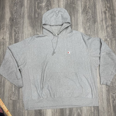 #ad Champion Reverse Weave Heather Grey Fleece Hoodie Sweatshirt Men#x27;s size 3XL $39.99