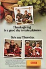 Kodak Original Print Ad Thanksgiving Family Photos 1968 Vintage