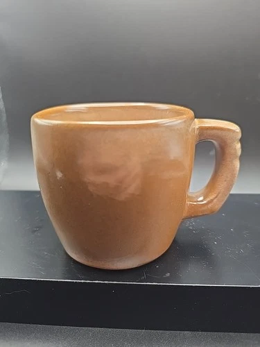 Frankoma Pottery Coffee Tea Mugs Cup- Plainsman Tan Brown Style 5C
