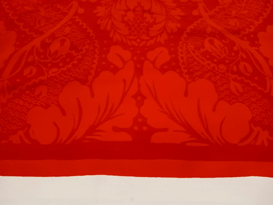 Tela vintage 1963 Marimekko Fandango Maija Isola Suomi Finlandia naranja 50x94" Foto 2 de 4