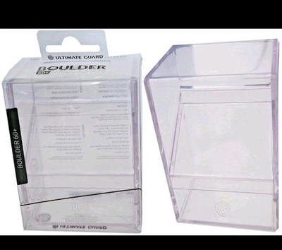 #ad Ultimate Guard Boulder Clear 60 Standard Size Deck Case Card Storage Box ccg $19.95