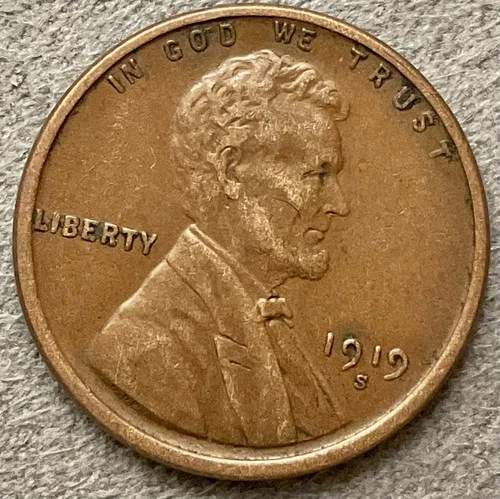 1919-S  Lincoln Wheat Cent - (XF EF) Extremely Fine - High Grade ~ B581