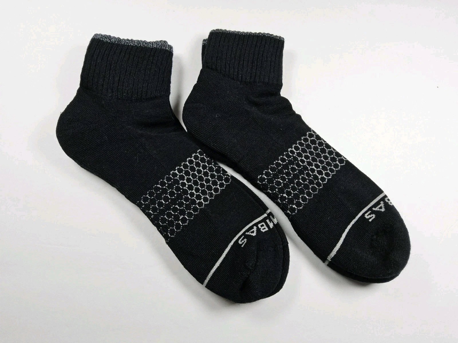 Bombas Merino Wool Lot Of 2 Pairs Quarter Socks Black Size XL