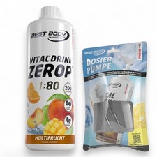 Best Body Nutrition Low Carb Vital Drink Mineraldrink 1 Flasche mit Dosierpumpe