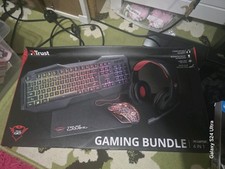 Image of Trust Keyboard Headset Mouse & Pad GXT 788RW 4-in-1 PC Gaming Bundle