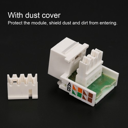 5PCs Information Modules Voice Phone Wiring Single Port RJ11 Cat3 W/ Dust Cover♫ - Picture 2 of 10