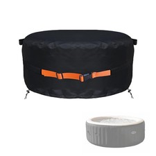 Round Hot Tub Cover 86.6 x 27.5 Inch, Waterproof Full Coverage Hot Tub Cover,...