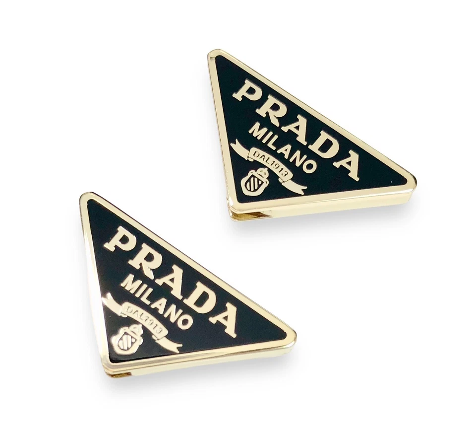 Prada 57YS 52ZV 59ZV 14YS 73ZS Dorado/Negro Repuesto Icono Logo Genuino Foto 2 de 4