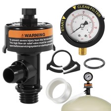 For Pentair Pool Filters 98209800 High Flow Air Pressure Relief Valve W Gauge