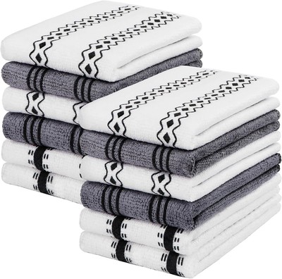 Microfiber Cleaning Cloth Kitchen Towels 12 Pack Lint Free Scratch Free Highly