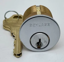 SCHLAGE Everest 6-Pin 1-1/4" Mortise Cylinder (C123 Keyway) w/ 2 Keys; Locksport