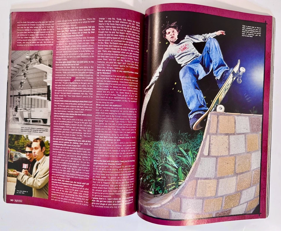 Big Brother Skateboarding Skate Magazine July 2001 Bam Margera cover - Issue 74 - Image 3 of 4