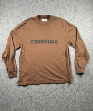 Fear Of God Essentials Crewneck Long Sleeve Rustic Brown Size Medium