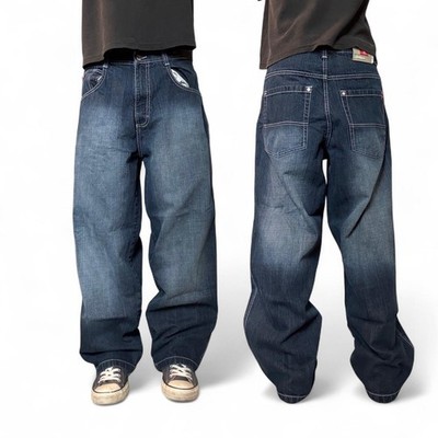 Y2K 2000s South-pole red tab baggy perfect fit jeans Grunge skater style