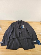 40R - GREY - Kenneth Cole Reaction Techni-Cole Modern-Fit Suit Separate Jacket