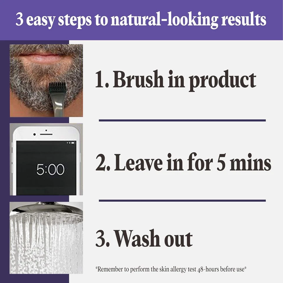 Только для мужчин прикосновение серый усы и 1 штука (упаковка 1), темно-коричневый черный  - Изображение 3 из 4