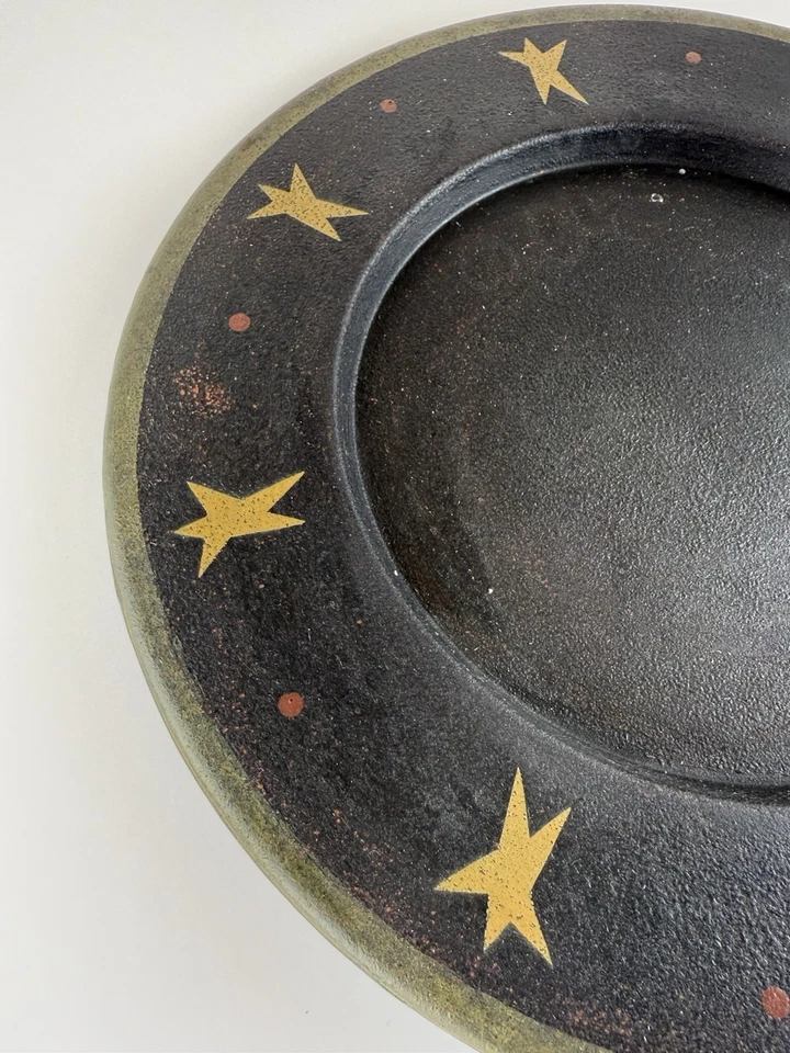 Donna Blanco Primitivo Arte Popular Pintado Corazón y Bayas Amor Country Madera 11.5" Foto 3 de 4