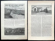 “Will the Lost Tribes Return to Jerusalem?” 1922 post WWI Exposé pictorial