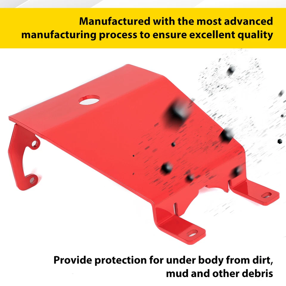 Front Skid Plate Red Steel For Jeep Wrangler 2018-23 / Gladiator 2020-23 RS62116 - Image 4 of 4